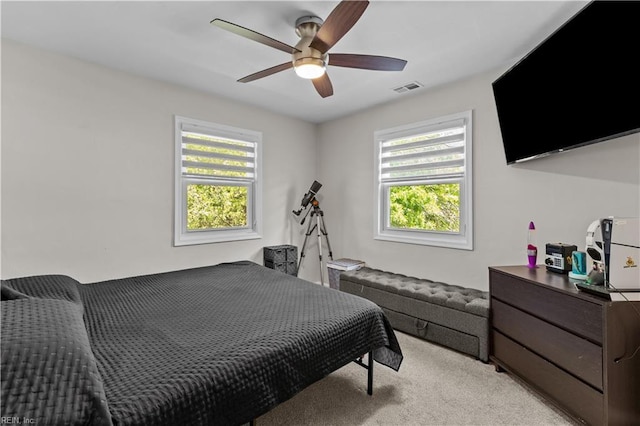 3701 Edinburgh Dr, Virginia Beach, VA 23452 - bedroom featuring light colored carpet, multiple windows, and a ceiling fan