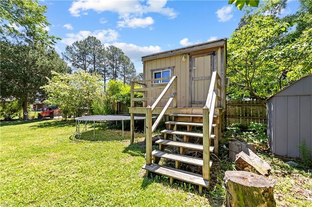 3701 Edinburgh Dr, Virginia Beach, VA 23452 - view of shed featuring a trampoline