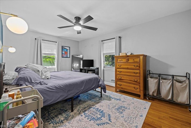 1126 Larchmont Cres, Norfolk, VA 23508 - bedroom featuring multiple windows, wood finished floors, and a ceiling fan