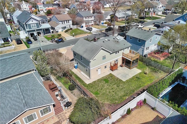 aerial perspective of suburban area
