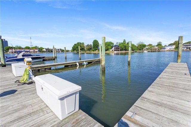 dock featuring a water view