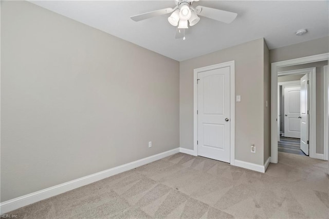 248 Pinner St, Suffolk, VA 23434 - unfurnished bedroom with light colored carpet, baseboards, and ceiling fan