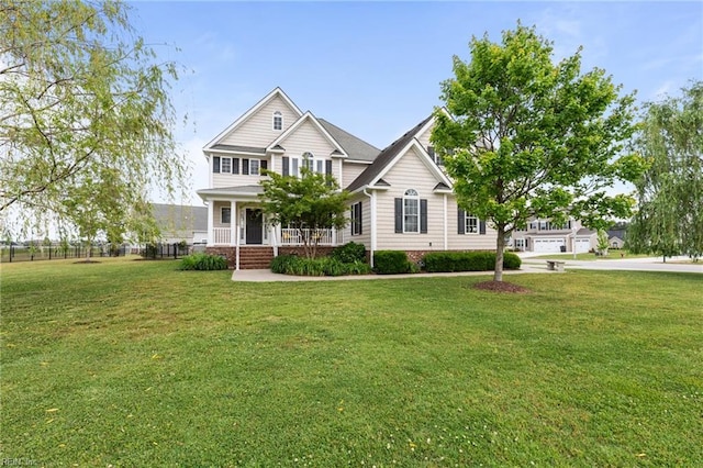 110 Lands End Dr, Elizabeth City, NC 27909 - view of front of house featuring covered porch and a front lawn