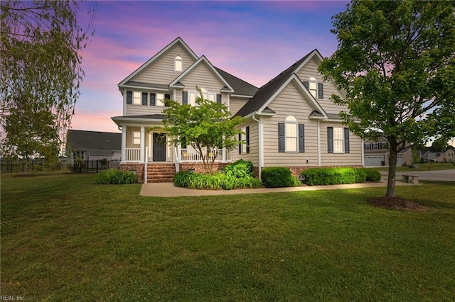 110 Lands End Dr, Elizabeth City, NC 27909 - traditional home with covered porch and a front lawn
