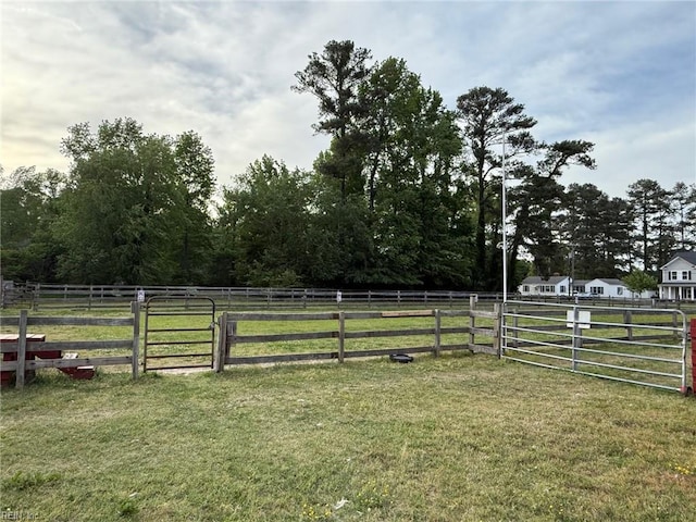 view of yard with a gate