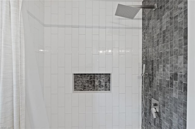 bathroom view of a tile shower