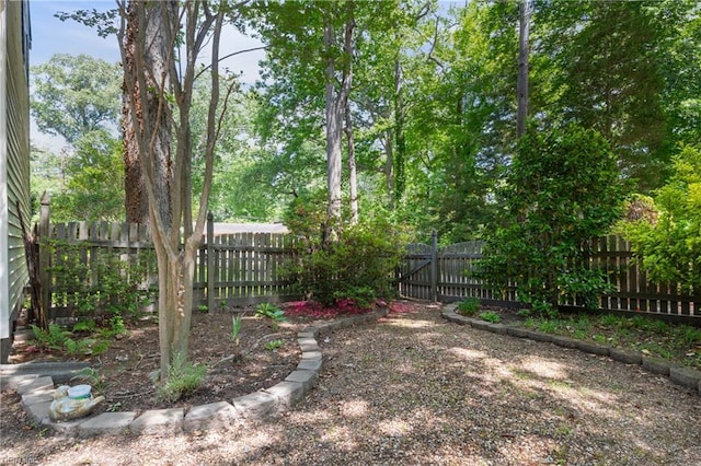 view of fenced backyard