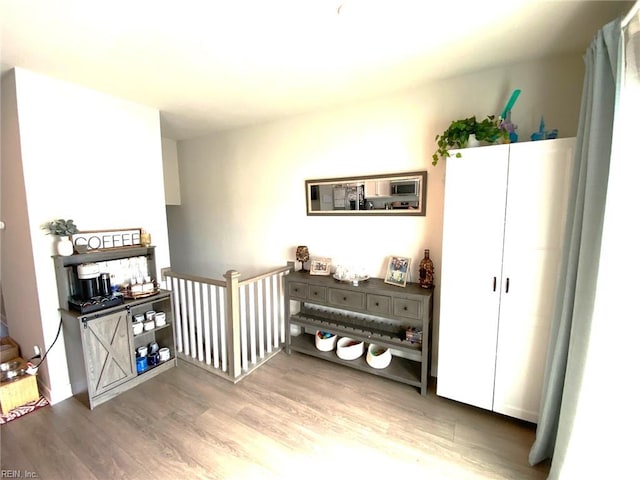 1011 Gabion Way, Chesapeake, VA 23323 - interior space with wood finished floors and an upstairs landing