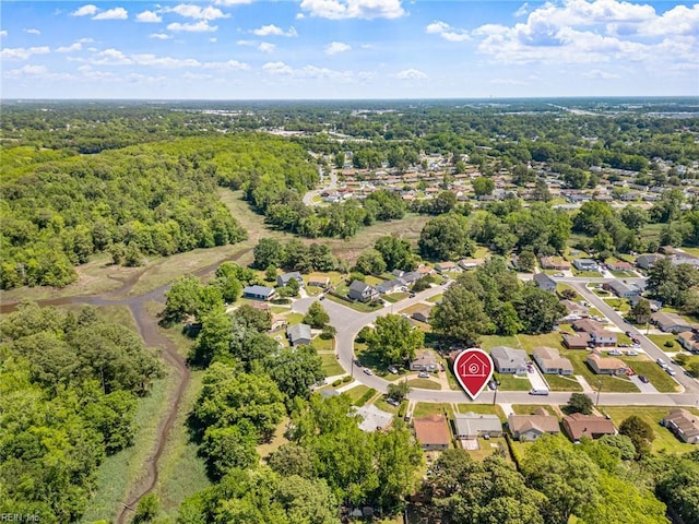 aerial view of a forest