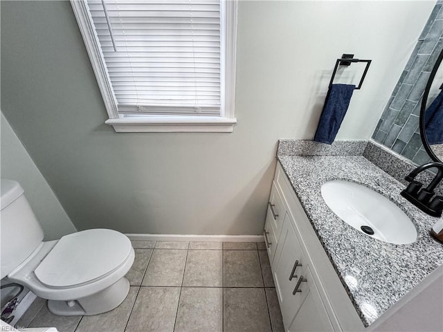 634 Biltmore Dr, Virginia Beach, VA 23454 - half bathroom featuring tile patterned floors, toilet, baseboards, and vanity