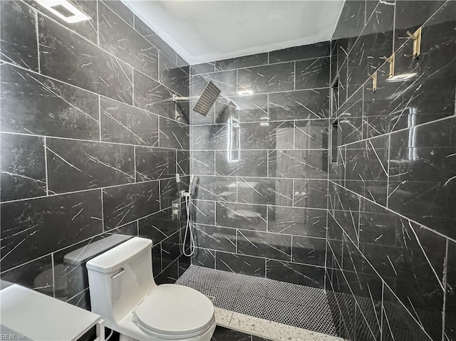634 Biltmore Dr, Virginia Beach, VA 23454 - full bathroom with tile walls, toilet, and tiled shower