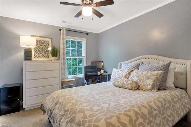 6 Hastings Ln, Williamsburg, VA 23188 - bedroom with crown molding, carpet, and ceiling fan