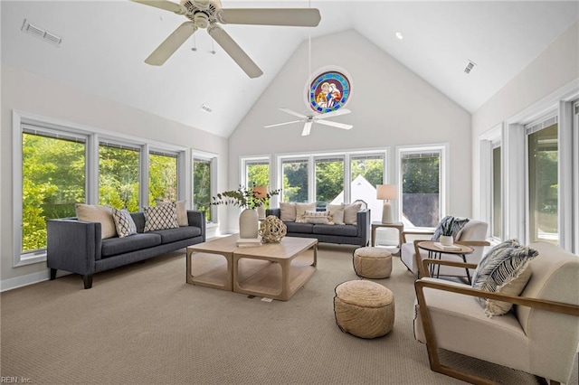sunroom / solarium with vaulted ceiling