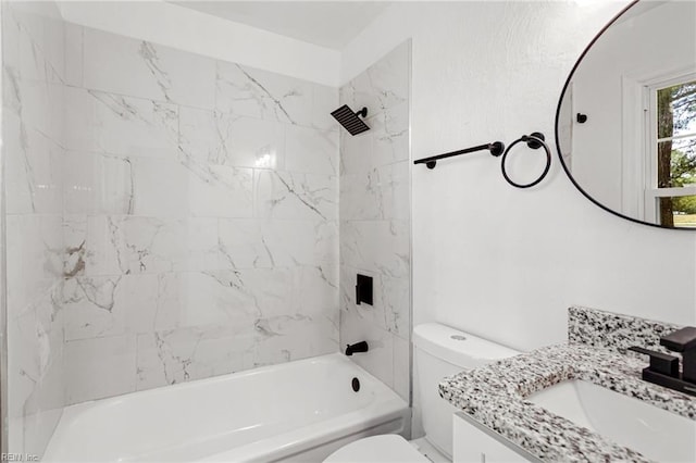 7709 S Quay Rd, Suffolk, VA 23437 - bathroom with toilet, shower / washtub combination, and vanity