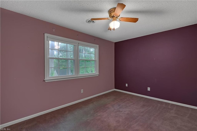 5 Bessies Landing Dr, Poquoson, VA 23662 - unfurnished room with carpet flooring, baseboards, a textured ceiling, and ceiling fan