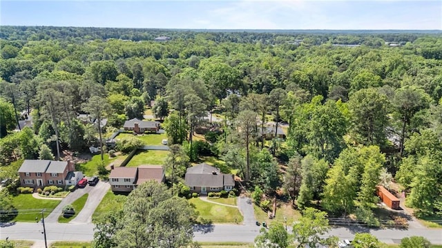 aerial view of a forest
