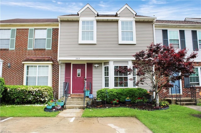 view of property with a front yard
