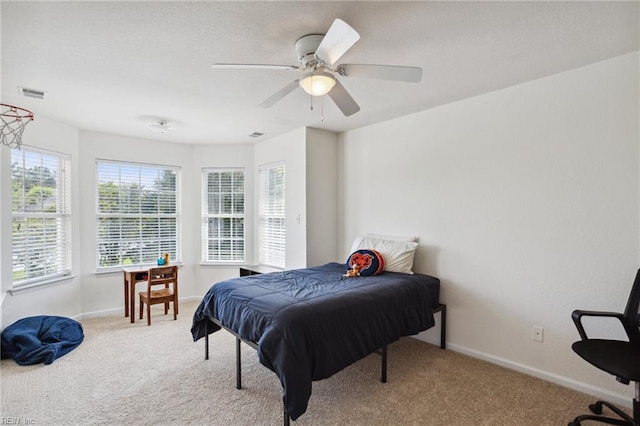 968 Speight Lyons Loop, Chesapeake, VA 23322 - bedroom featuring carpet flooring, baseboards, and ceiling fan