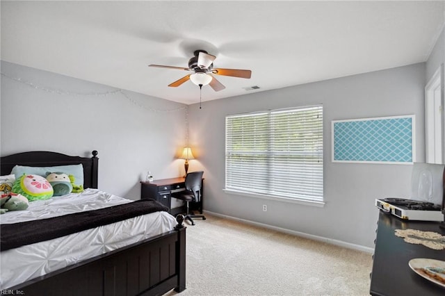 968 Speight Lyons Loop, Chesapeake, VA 23322 - bedroom with light carpet, baseboards, and ceiling fan