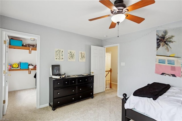 968 Speight Lyons Loop, Chesapeake, VA 23322 - bedroom featuring light colored carpet, baseboards, and a ceiling fan