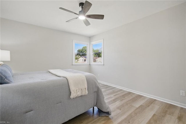 1133 Saint Julian Dr, Chesapeake, VA 23323 - bedroom with light wood-style floors, baseboards, and ceiling fan