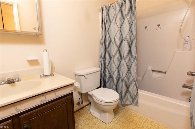 1371 Granada Ct, Newport News, VA 23608 - bathroom with toilet, shower / bath combination with curtain, and vanity