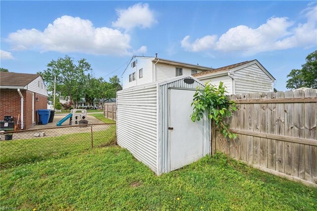 view of shed