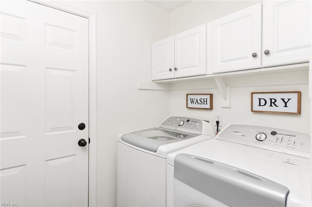 3009 Hogan Way, Suffolk, VA 23435 - washroom featuring washing machine and dryer and cabinet space