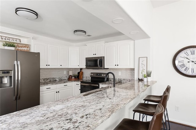 3009 Hogan Way, Suffolk, VA 23435 - kitchen featuring appliances with stainless steel finishes, a sink, light stone countertops, and white cabinets