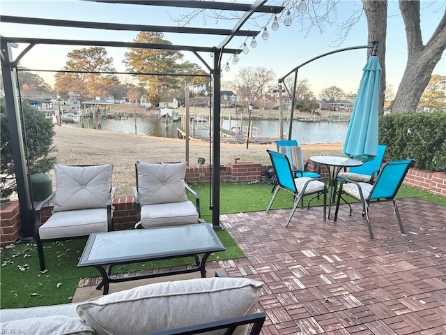4402 Point W Dr, Portsmouth, VA 23703 - view of patio / terrace with a water view