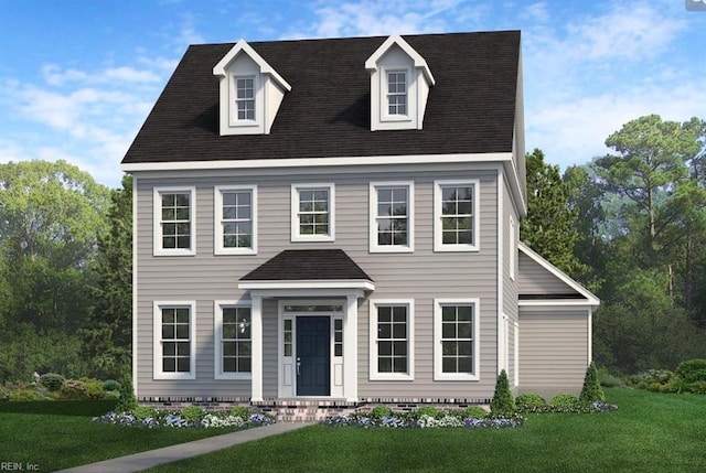 2234 Captiva Ln, Chesapeake, VA 23321 - colonial house featuring a front yard and a shingled roof