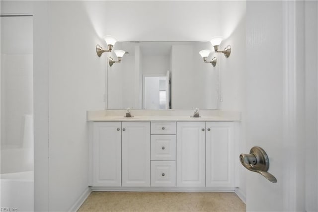 5312 Charmont Ct, Virginia Beach, VA 23455 - bathroom with double vanity, a bathtub, and a shower