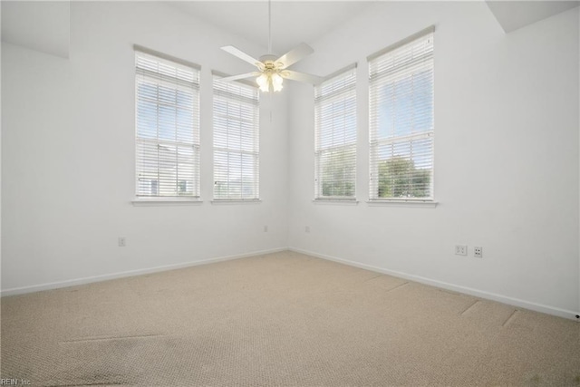 5312 Charmont Ct, Virginia Beach, VA 23455 - unfurnished room featuring light carpet, ceiling fan, and baseboards