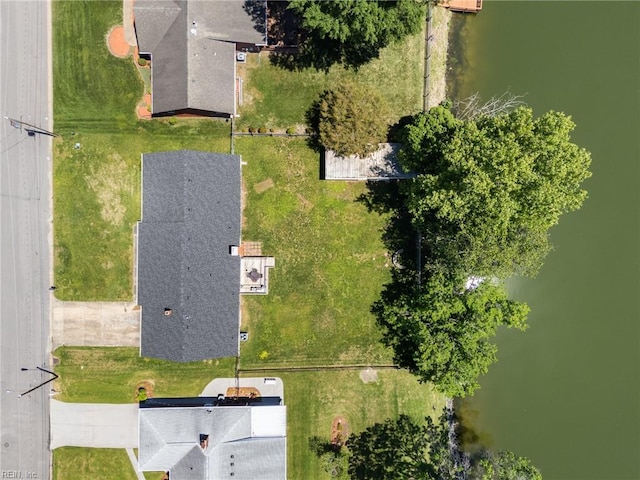 drone / aerial view of a large body of water