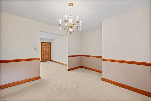 2916 Taylor Rd, Chesapeake, VA 23321 - carpeted spare room with a chandelier and baseboards