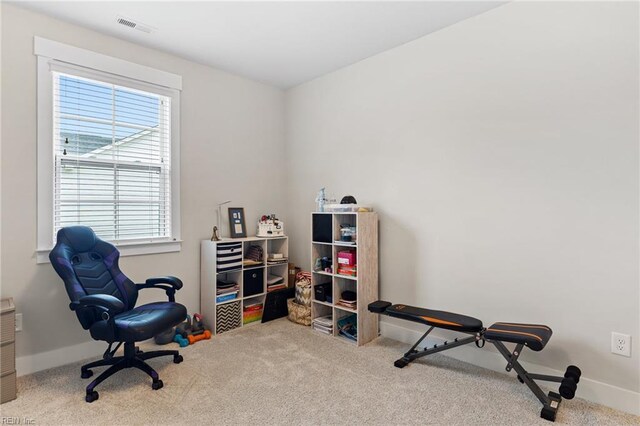 2349 Treesong Trl, Virginia Beach, VA 23456 - office area featuring carpet flooring and baseboards