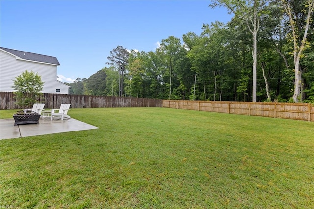 2349 Treesong Trl, Virginia Beach, VA 23456 - view of yard featuring a patio and a fire pit