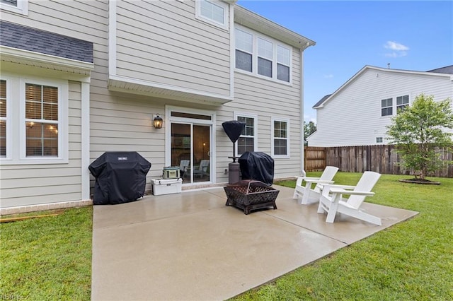 2349 Treesong Trl, Virginia Beach, VA 23456 - view of patio featuring a fire pit and grilling area