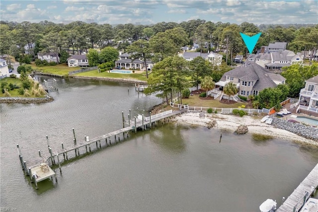 2509 Lone Pine Pt, Virginia Beach, VA 23451 - bird's eye view of a large body of water and a tree filled landscape