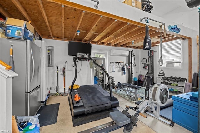 2509 Lone Pine Pt, Virginia Beach, VA 23451 - workout room featuring a wall unit AC