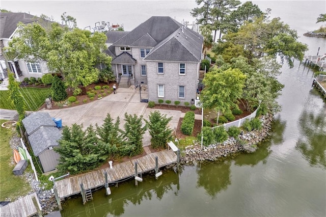 2509 Lone Pine Pt, Virginia Beach, VA 23451 - aerial view of property and surrounding area with a large body of water