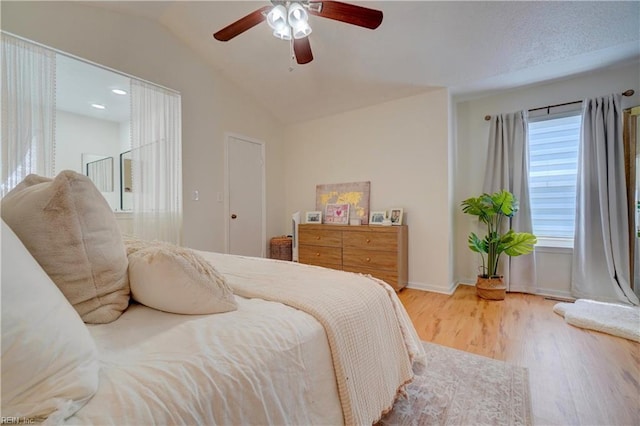 100 Castilian Dr, Virginia Beach, VA 23462 - bedroom with wood finished floors, lofted ceiling, ceiling fan, and baseboards