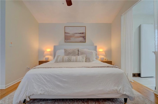 100 Castilian Dr, Virginia Beach, VA 23462 - bedroom with light wood-type flooring, baseboards, and a ceiling fan