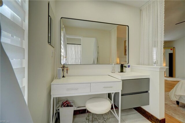100 Castilian Dr, Virginia Beach, VA 23462 - bathroom with vanity and wood finished floors