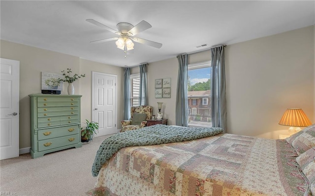 8 Riverview Ct, Suffolk, VA 23434 - bedroom with light carpet and a ceiling fan