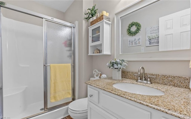 8 Riverview Ct, Suffolk, VA 23434 - full bathroom with a stall shower, vanity, and toilet