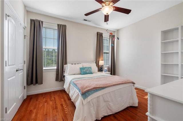 816 Dawson Cir, Chesapeake, VA 23322 - bedroom featuring wood finished floors, baseboards, and a ceiling fan