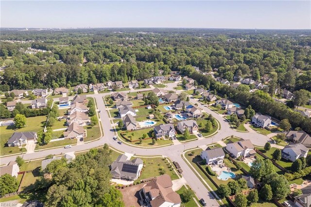 816 Dawson Cir, Chesapeake, VA 23322 - aerial overview of property's location featuring nearby suburban area and a heavily wooded area