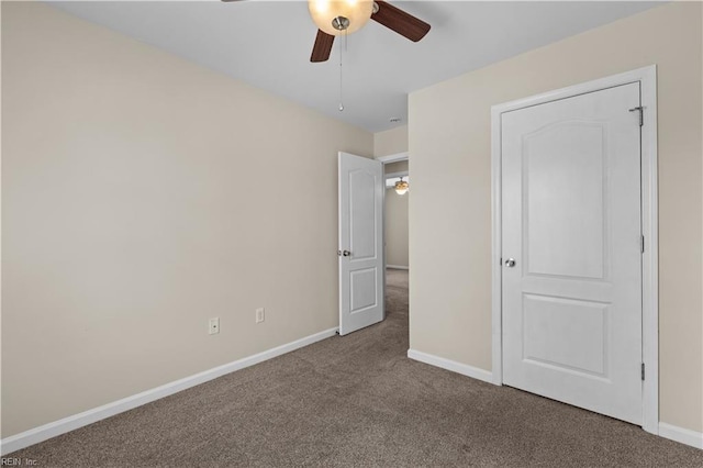 515 Battery Ave, Suffolk, VA 23434 - unfurnished bedroom featuring carpet floors, baseboards, and ceiling fan