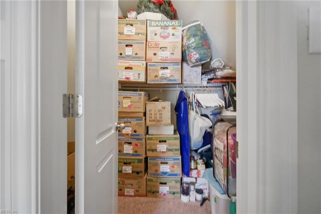 view of storage area